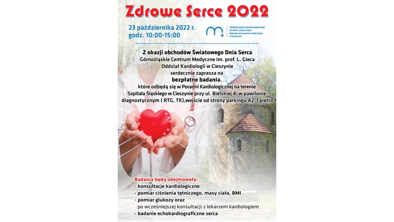 ulotka informująca o akcji Zdrowe Serce 2022 - mat.pras